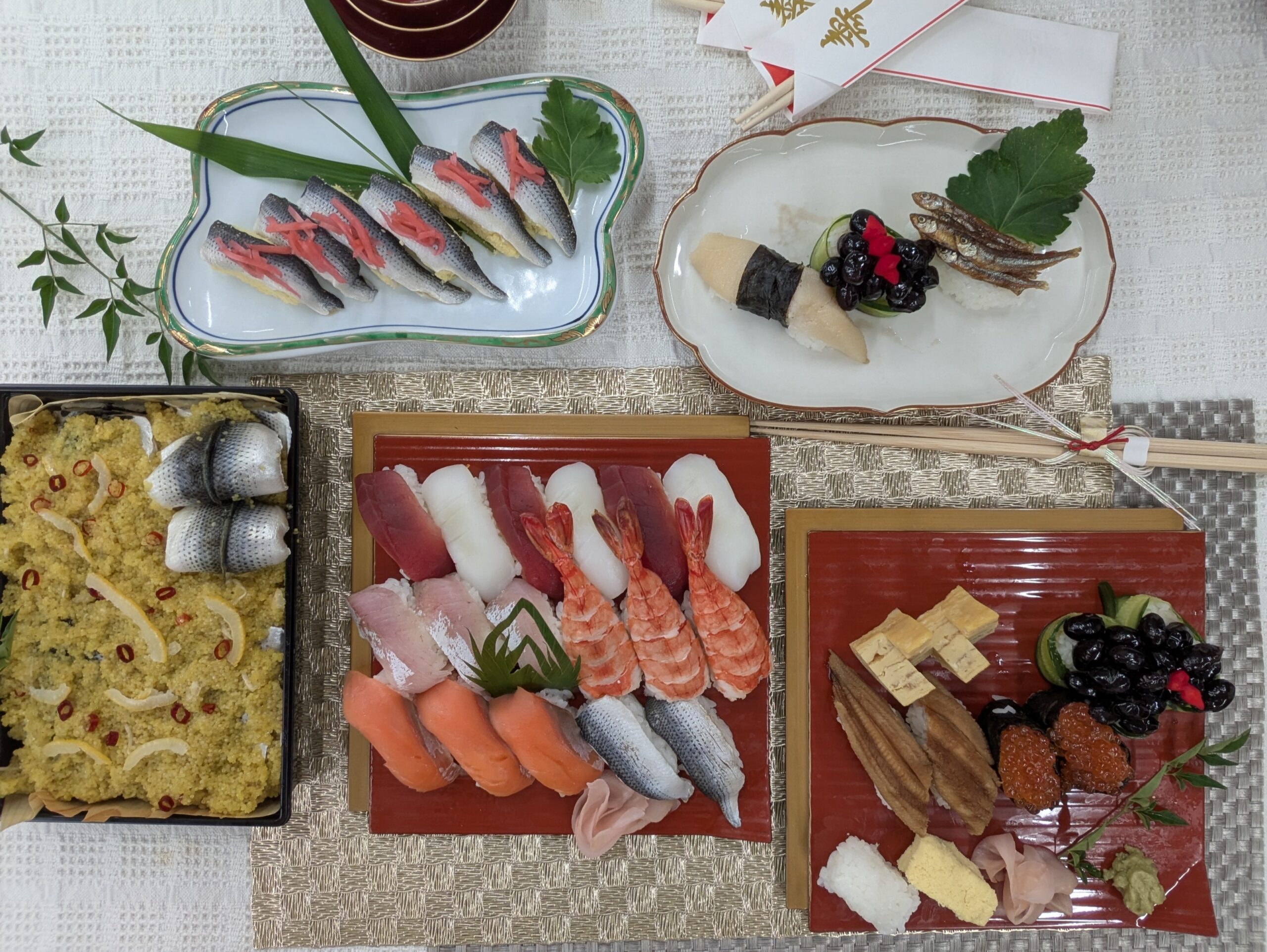 正月おめでた握り寿司